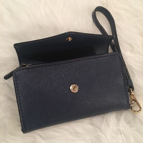 Michael Kors wristlet iPhone 5 blue wallet - Picture 2 of 8